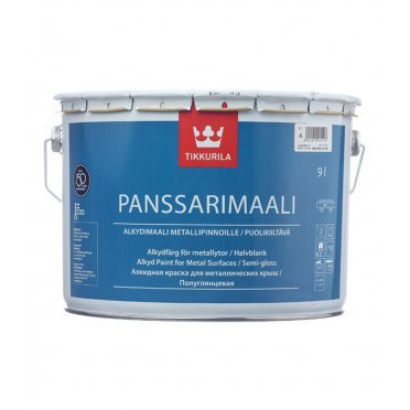 Эмаль для металических крыш Tikkurila Panssarimaali белая основа А полуглянцевая 9 л