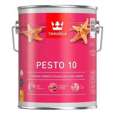 Эмаль алкидная Tikkurila Pesto 10 основа C матовая 2,7 л