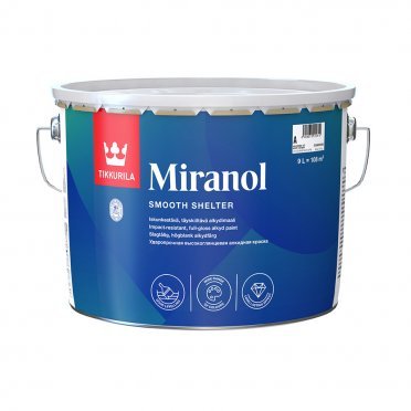 Эмаль алкидная Tikkurila Miranol основа С глянцевая 9 л