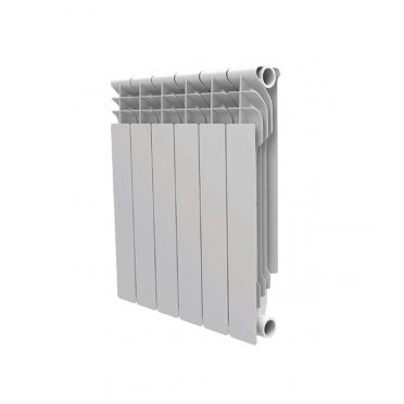 Радиатор алюминиевый Royal Thermo MONOBLOCK 500 мм 6 секций 1" боковое подключение белый