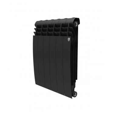 Радиатор биметаллический Royal Thermo BiLiner Noir Sable 500 мм 6 секций 1" боковое подключение черный