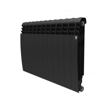 Радиатор биметаллический Royal Thermo BiLiner Noir Sable 500 мм 12 секций 1" боковое подключение черный