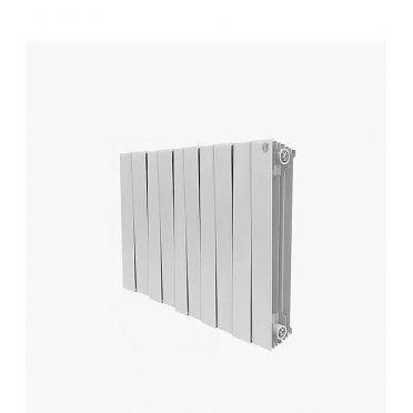 Радиатор биметаллический Royal Thermo Piano Forte 500 мм 10 секций 1" боковое подключение 591х800 мм белый