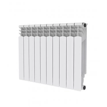 Радиатор биметаллический Royal Thermo MONOBLOCK 500 мм 10 секций 1" боковое подключение белый