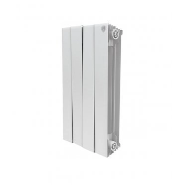 Радиатор биметаллический Royal Thermo Piano Forte 500 мм 4 секции 1" боковое подключение 591х320 мм белый