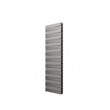 Радиатор биметаллический Royal Thermo Piano Forte Tower 500 мм 22 секции 1" нижнее подключение 1760х591 мм серый