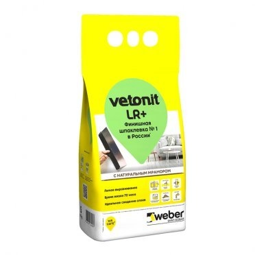Шпаклевка полимерная Weber.vetonit LR+ белая 5 кг