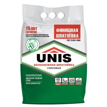 Шпатлевка гипсовая Unis Финишная 5 кг