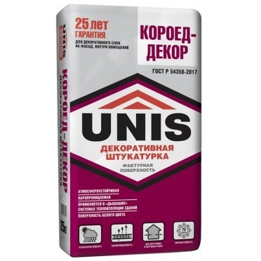 Сухая смесь декоративная Unis Короед-Декор 25 кг
