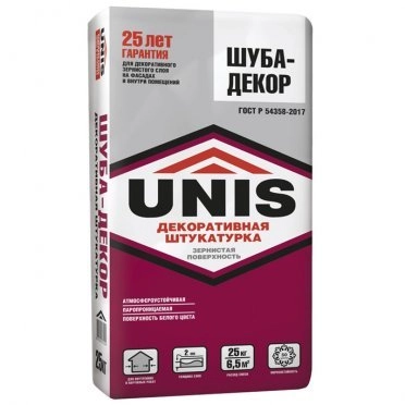 Сухая смесь декоративная Unis Шуба-Декор 25 кг