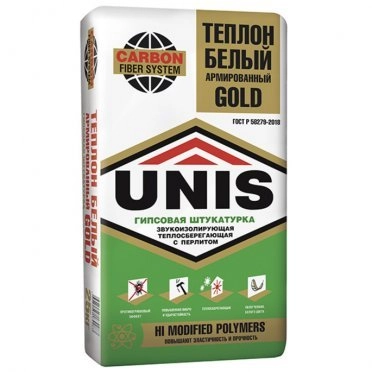 Штукатурка Unis Сухая смесь Теплон Gold белая 25 кг