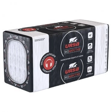 Шумоизоляция Ursa PureOne Эко Акустик 50х610х1250 мм 7,6 кв.м Шумоизоляция Ursa PureOne Эко Акустик 50х610х1250 мм 7,6 кв.м