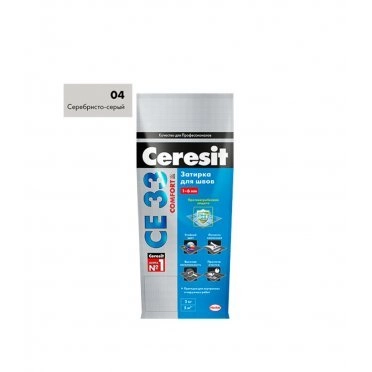 Затирка Ceresit CE 33 04 серебристо-серая 2 кг